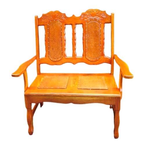 Silla de madera y cuero Artesanos de Panamá