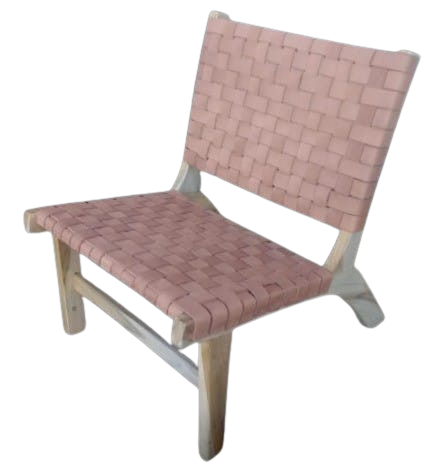 silla de cuero cruzado
